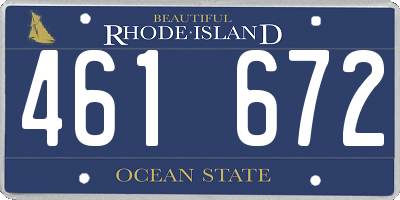 RI license plate 461672