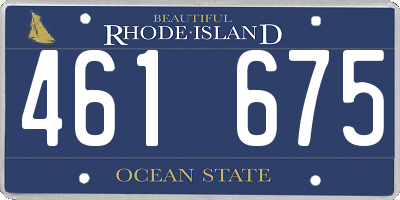 RI license plate 461675