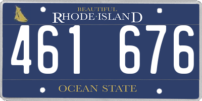 RI license plate 461676