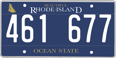 RI license plate 461677