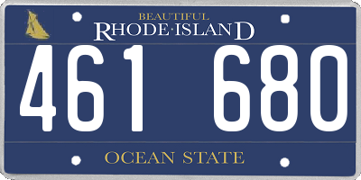 RI license plate 461680
