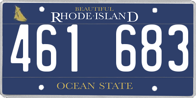 RI license plate 461683
