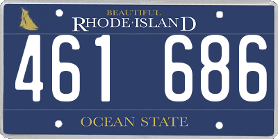 RI license plate 461686