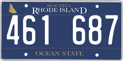 RI license plate 461687