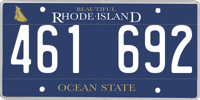 RI license plate 461692