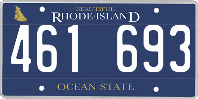 RI license plate 461693