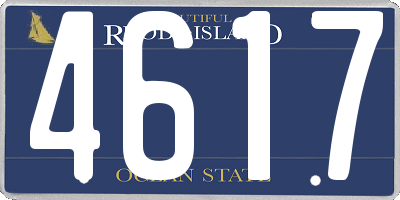RI license plate 4617