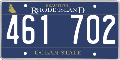 RI license plate 461702