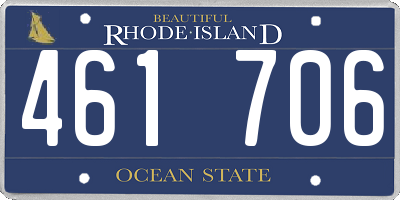 RI license plate 461706