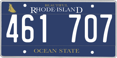 RI license plate 461707