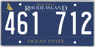 RI license plate 461712