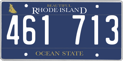 RI license plate 461713
