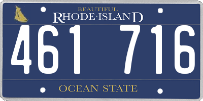 RI license plate 461716
