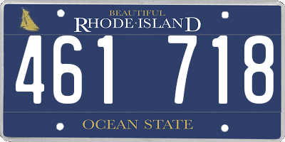 RI license plate 461718