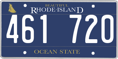 RI license plate 461720