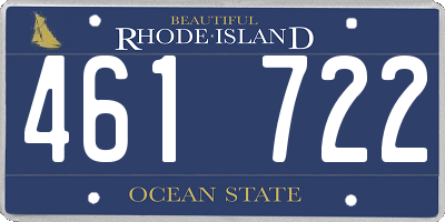 RI license plate 461722