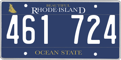 RI license plate 461724