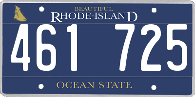 RI license plate 461725