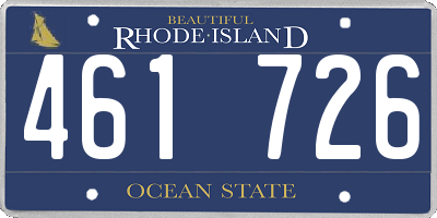 RI license plate 461726