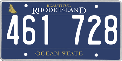 RI license plate 461728