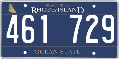 RI license plate 461729