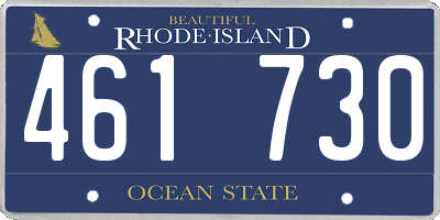 RI license plate 461730