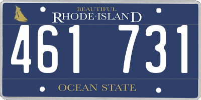 RI license plate 461731