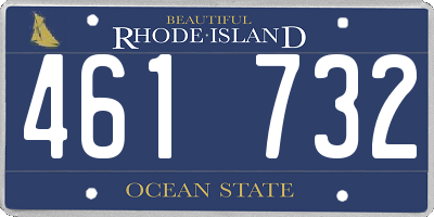 RI license plate 461732