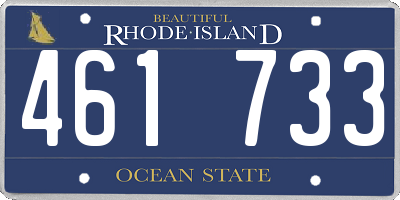 RI license plate 461733