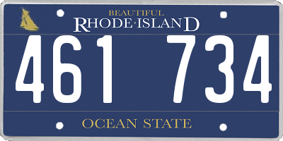 RI license plate 461734