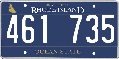 RI license plate 461735