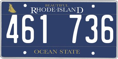 RI license plate 461736