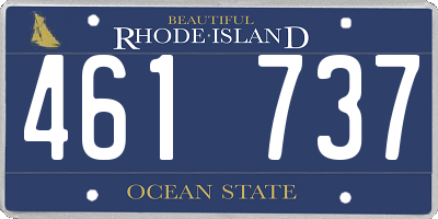 RI license plate 461737