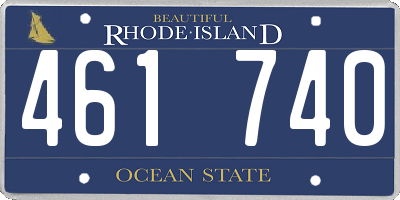 RI license plate 461740