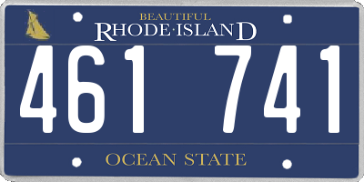 RI license plate 461741