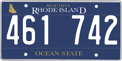 RI license plate 461742