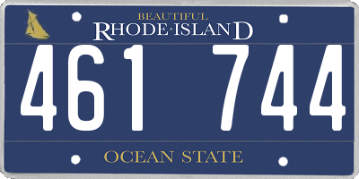 RI license plate 461744
