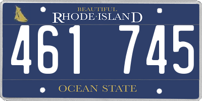 RI license plate 461745