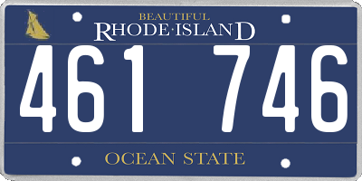RI license plate 461746