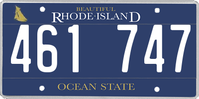 RI license plate 461747