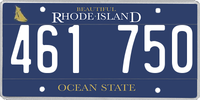 RI license plate 461750