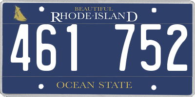 RI license plate 461752