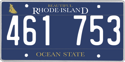 RI license plate 461753