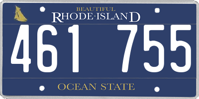 RI license plate 461755