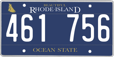 RI license plate 461756