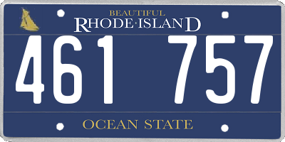 RI license plate 461757
