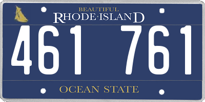 RI license plate 461761