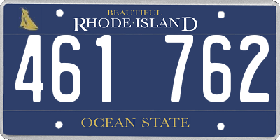 RI license plate 461762