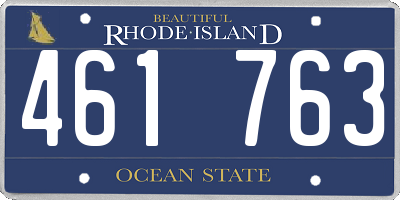 RI license plate 461763