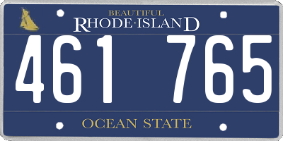 RI license plate 461765